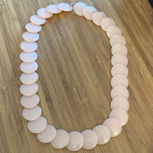 Vintage pink necklace with flat rounds spring ring clasp